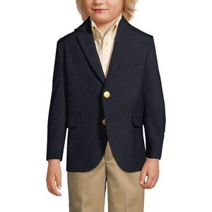 Land's End Boys Husky BH Hopsack Blazer, DEEP NAVY, NWT